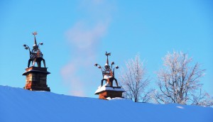 Фигурные дымники на печных турбах