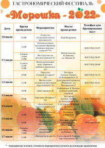 программа фестиваль Морошка Тотьма